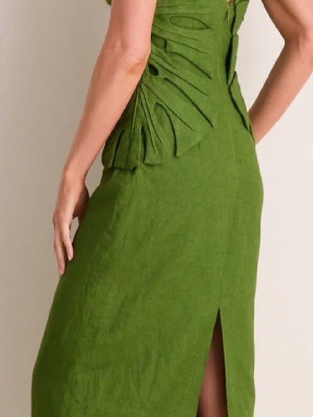 FARM Rio Green Strapless Sculpted Bodice Maxi Dress - Picture 2 of 3